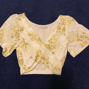 Abercrombie Floral Cross Top